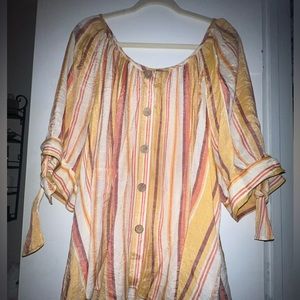 Yellow blouse plus size